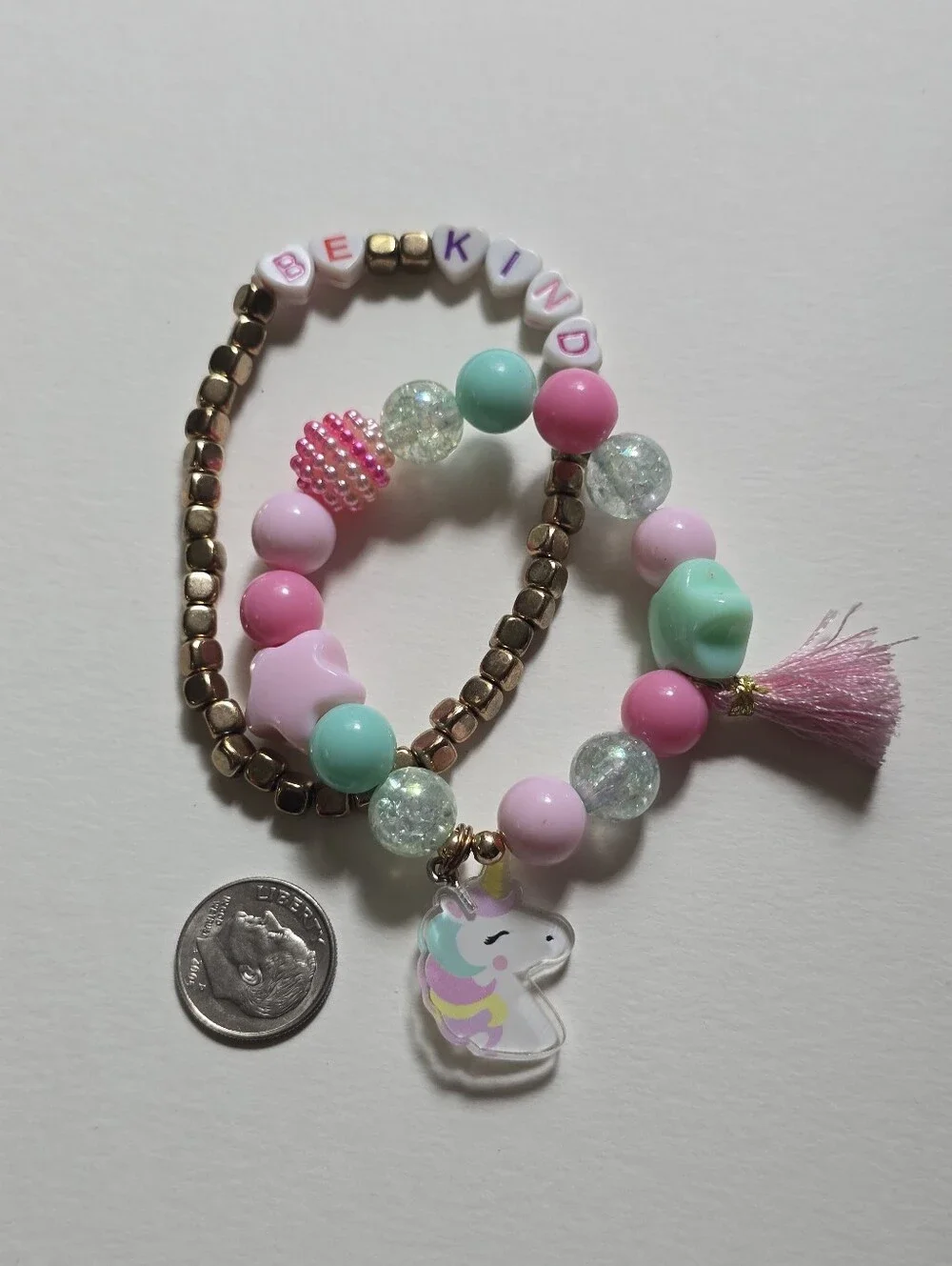 Pastel Unicorn Kids Bracelet Set